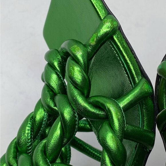 Bottega Veneta Reflection woven metallic leather mules size 38 - Picture 11 of 15